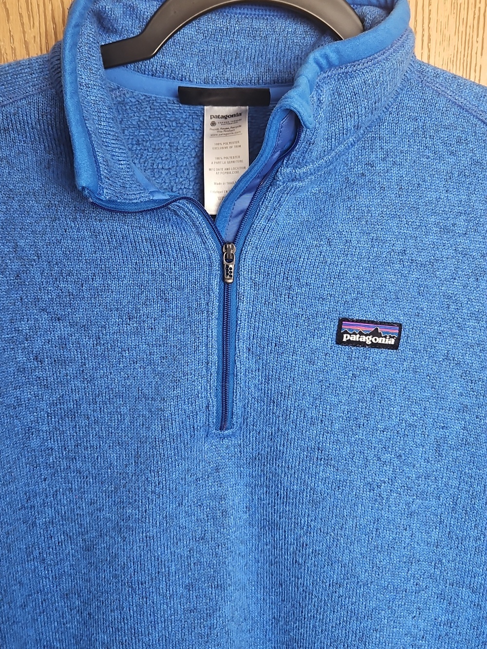 Patagonia Woman's Blue Quarter-Zip Fleece Pullover - Picture 2 of 8